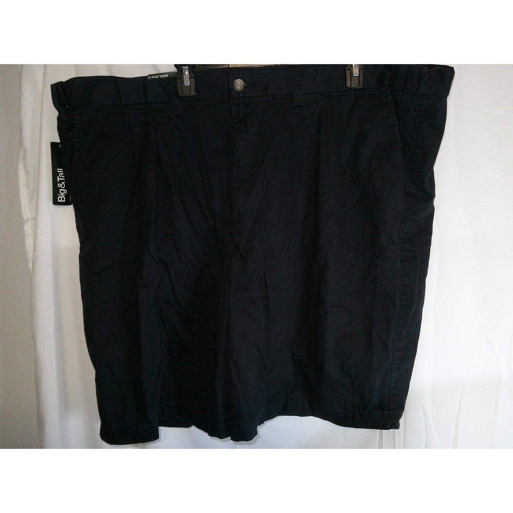 D Kenneth Cole Big & Tall Classic‎ Shorts Pleated Black Mens Size 48 $42 NWT